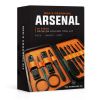 Wild Willies Arsenal Manicure and Pedicure Set Men's Grooming Kit Black 10 Pieces